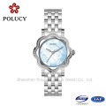 Montre à Quartz en acier inoxydable Watch taille libre bracelet montre Lady robe strass